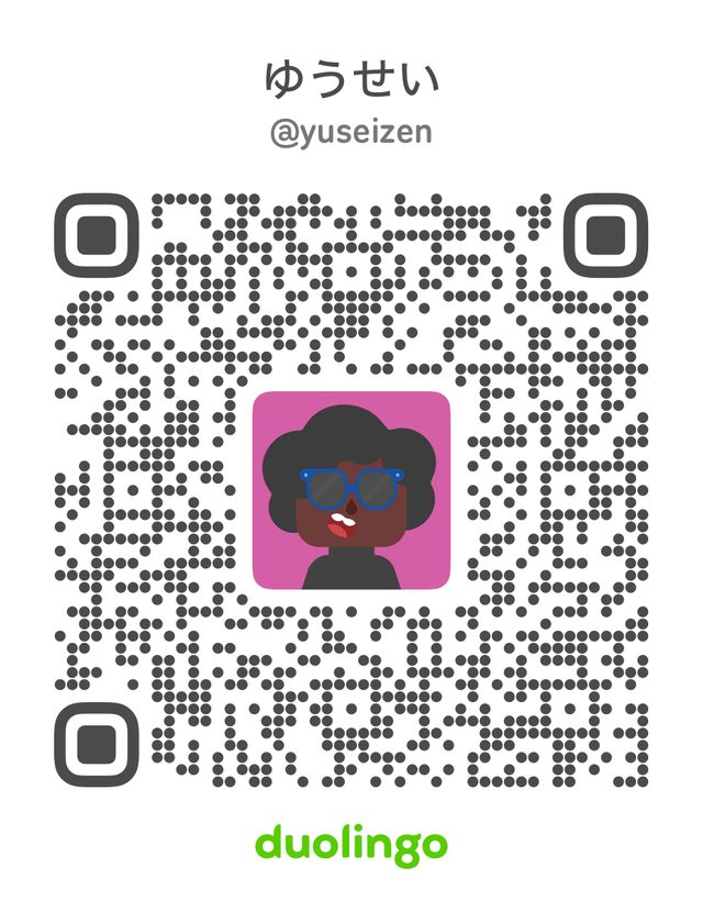 ゆうせいの Duolingo プロフィール（@yuseizen）のQRコード